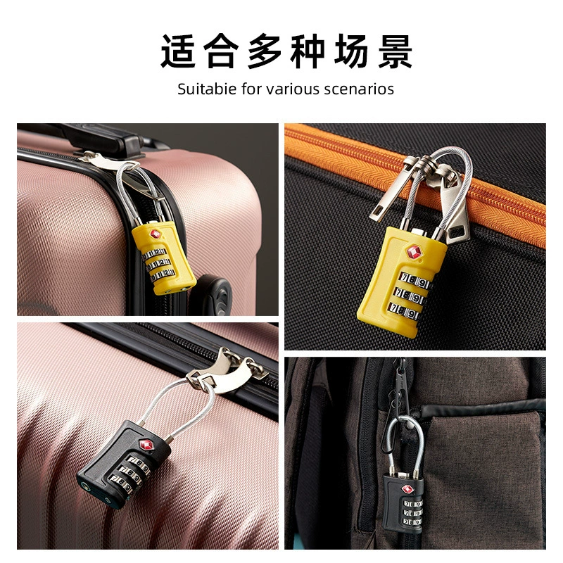Путевые чемоданные замки Customs Lock для багажа, цветной стальной трос, TSA, парольный замок