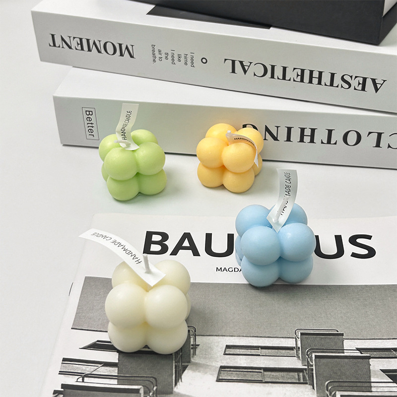 Color de caramelo de color oro de papel de plata mini cubo Rubik paneles de bananas accesorios de fotografía adornos de perfumes de dormitorio