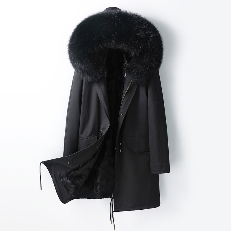 Haining Parka Women's Popular Model 2026 New Winter Mid-Length Women's Mink Fur Coat