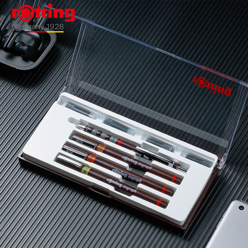 红环（rOtring）自动铅笔0.5mm补充墨水式针笔0.2/0.3/0.5mm德国