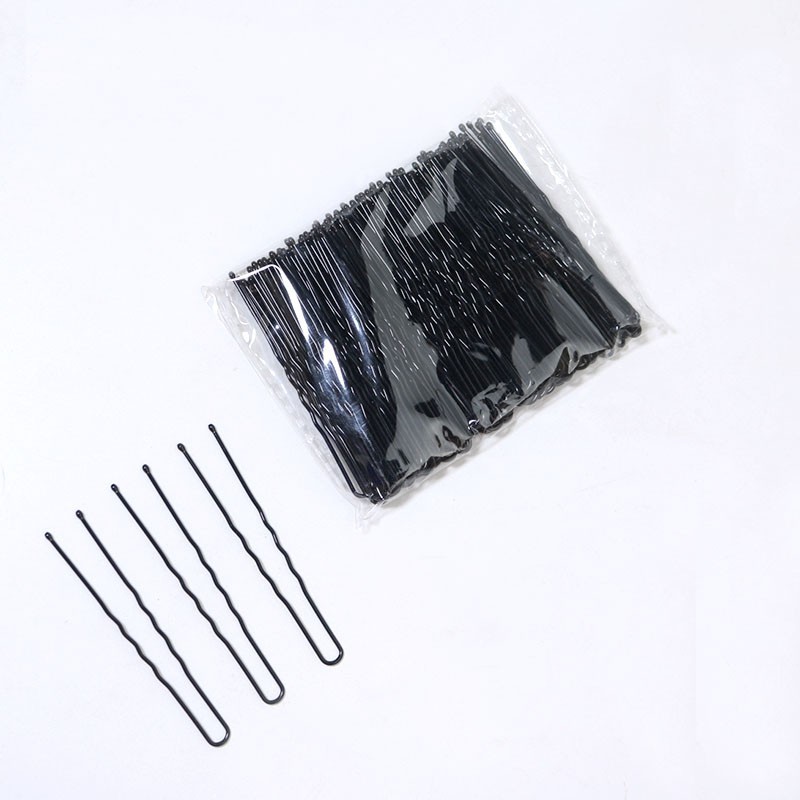 Bolsa de clip negro en forma de U coreano simple clip de cabello de la niña cabello roto clip de mejilla maquillaje lavado de cara accesorios para el cabello