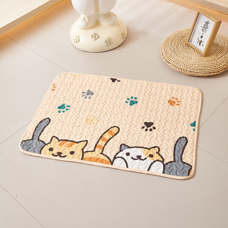 [방수 소변 장벽]-야옹 야옹 낙원 노란색