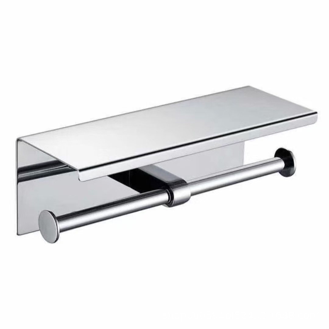 Acero inoxidable dorado pared de papel higiénico estante de papel higiénico hardware inodoro estante de papel de papel negro
