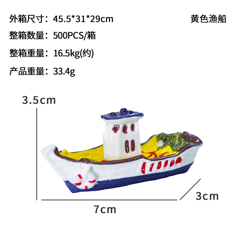 Barco de pesca amarillo