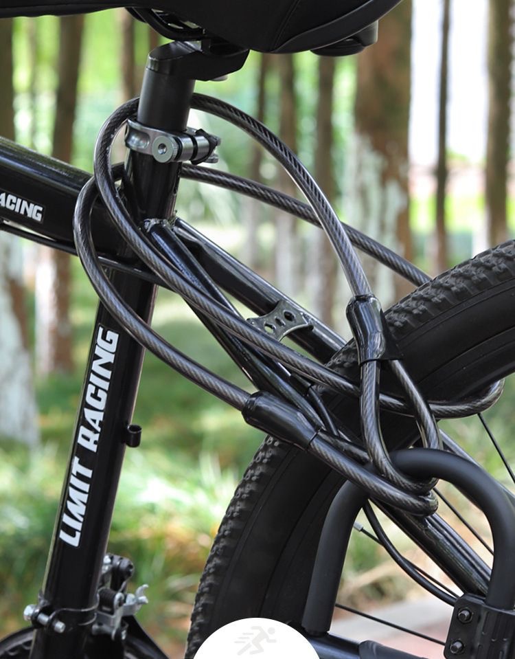 Mountain Bike Lock Anti-Theft Portable Lock Motorcycle Electric Vehicle Battery Vehicle Bicycle Thick Steel Cable Rope