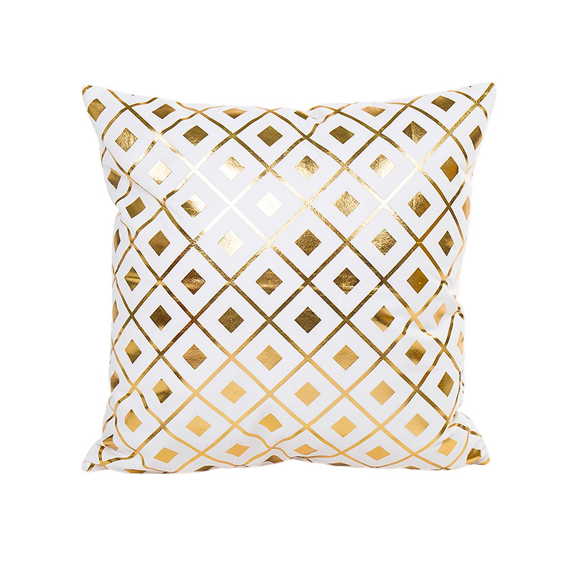 Funda de almohada con estampado dorado para el verano 2026, suave y cómoda, decoración para sofá, funda de almohada moderna para el hogar, disponible para venta al por mayor. image 28