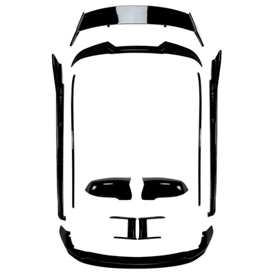 Big Surrounded Series F40 Sport Version Front - integrated-front-lip-body-parts-piano-black-2019-2024