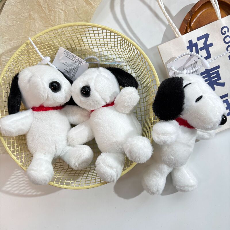 Toy Plush Cute Pendant Snoopy Plush Doll Children's Companion Red Collar Pat Dog Doll Plushie