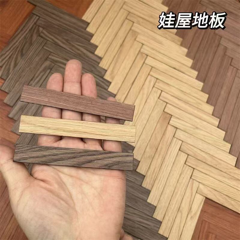 Dollhouse Miniature Wooden Floor Bjd Miniature Kitchen Life Scene Simulated Wood Grain Stickers