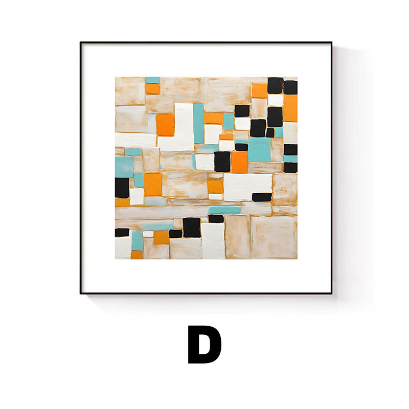 Modern Minimalist Restaurant Decorative Painting Abstract Niche Art Square Living Room Hanging Painting Dining Room Dining Table Background Wall Mural Painting