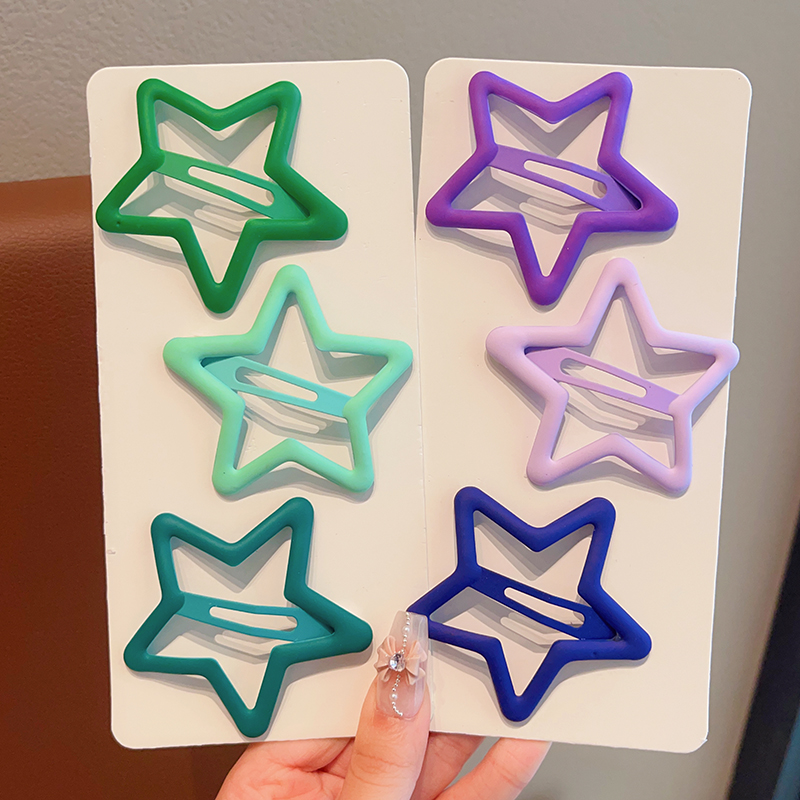 Caramelo de color estrella para niños pinzas de cabello chapa niñas lindas pinzas de cabello chapa niñas lindas caballo pequeño