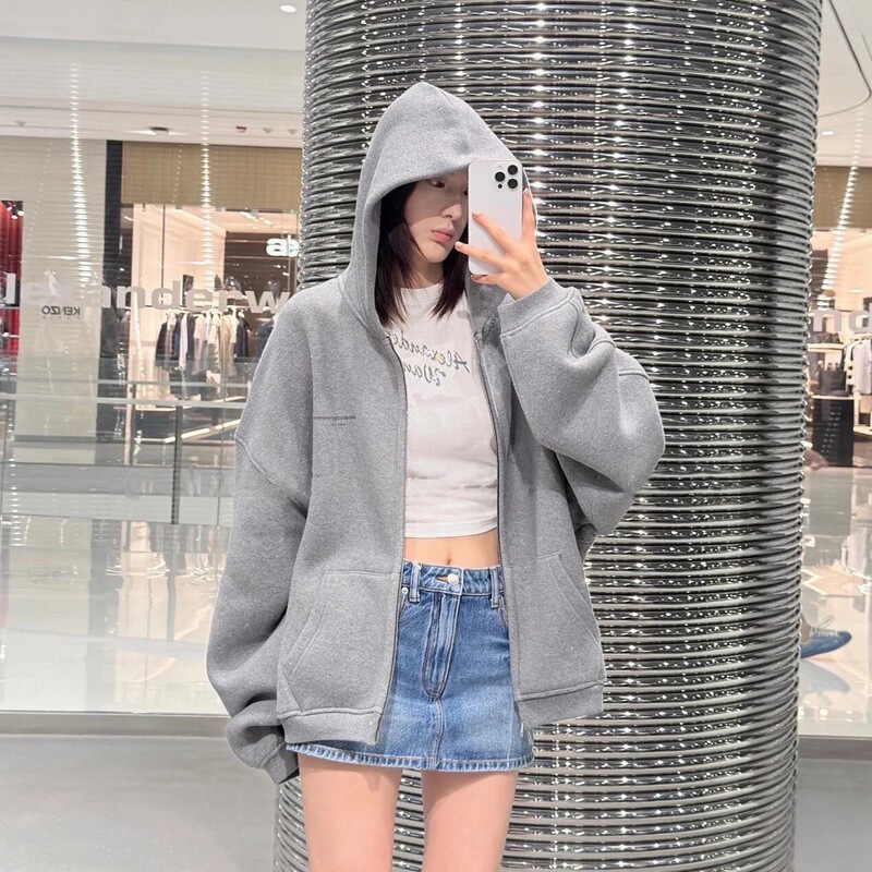 In-Stock 2025 Autumn and Winter New Model King's Sparkling Diamond Fleece-Lined Unisex Couple's Loose Hooded Zip-Up Sweatshirt Jacket Trendy In-Stock 2025 Autumn and Winter New Model King's Sparkling Diamond Fleece-Lined Unisex Couple's Loose Hooded Zip-Up Sweatshirt Jacket Trendy