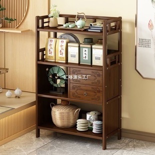 Bogu Rack New Chinese Tea Rack Tea Cabinet Home Tea Table Storage Rack Tea Storage Cabinet Living Room Sofa Side Cabinet Side Table