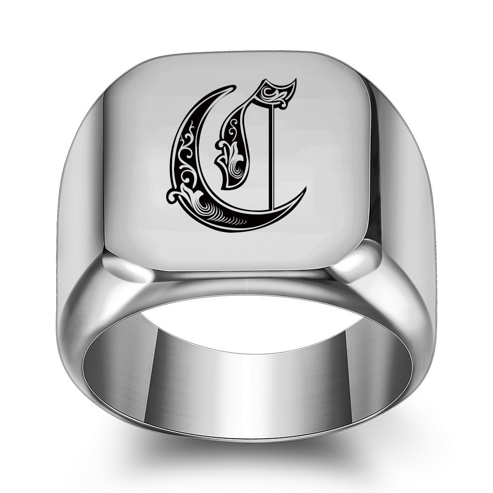 Simple Refined Men's Ring Titanium Steel Hypoallergenic Band_voghion.com
