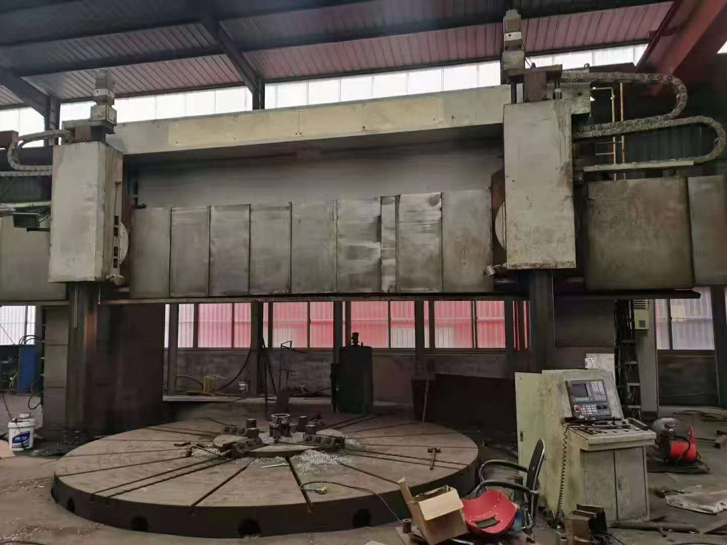 处理二手青岛永基6.3米立车二手青岛立车二手车床