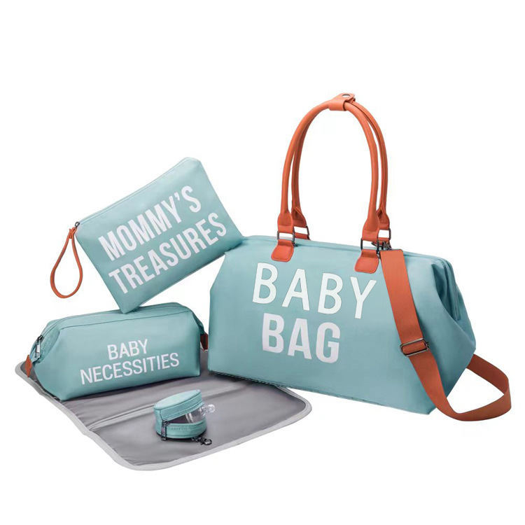 라이트 블루 BABY BAG + 작은 가방 3개 + 기저귀 패드