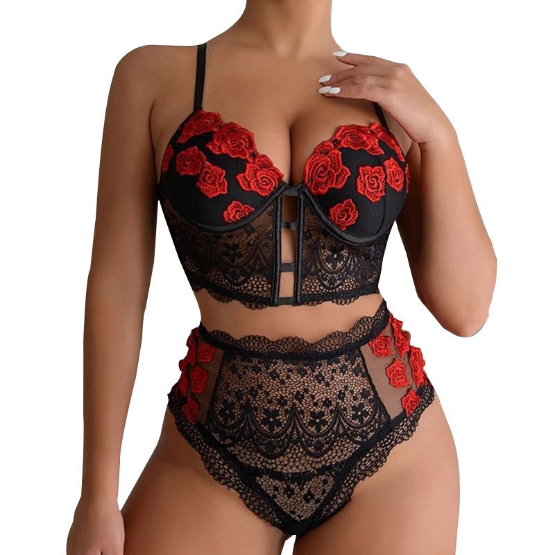 2024 nuevo encaje de alta calidad bordado correas seductora flirting señoras traje