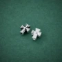 双面手工s925十字架隔珠
