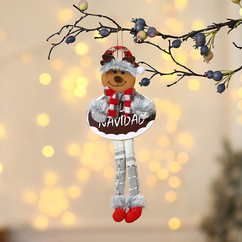 Decoraciones de Navidad anciano muñeco de nieve ciervo regalos de Navidad pequeño colgante muñeca de peluche colgante de árbol de Navidad suministros