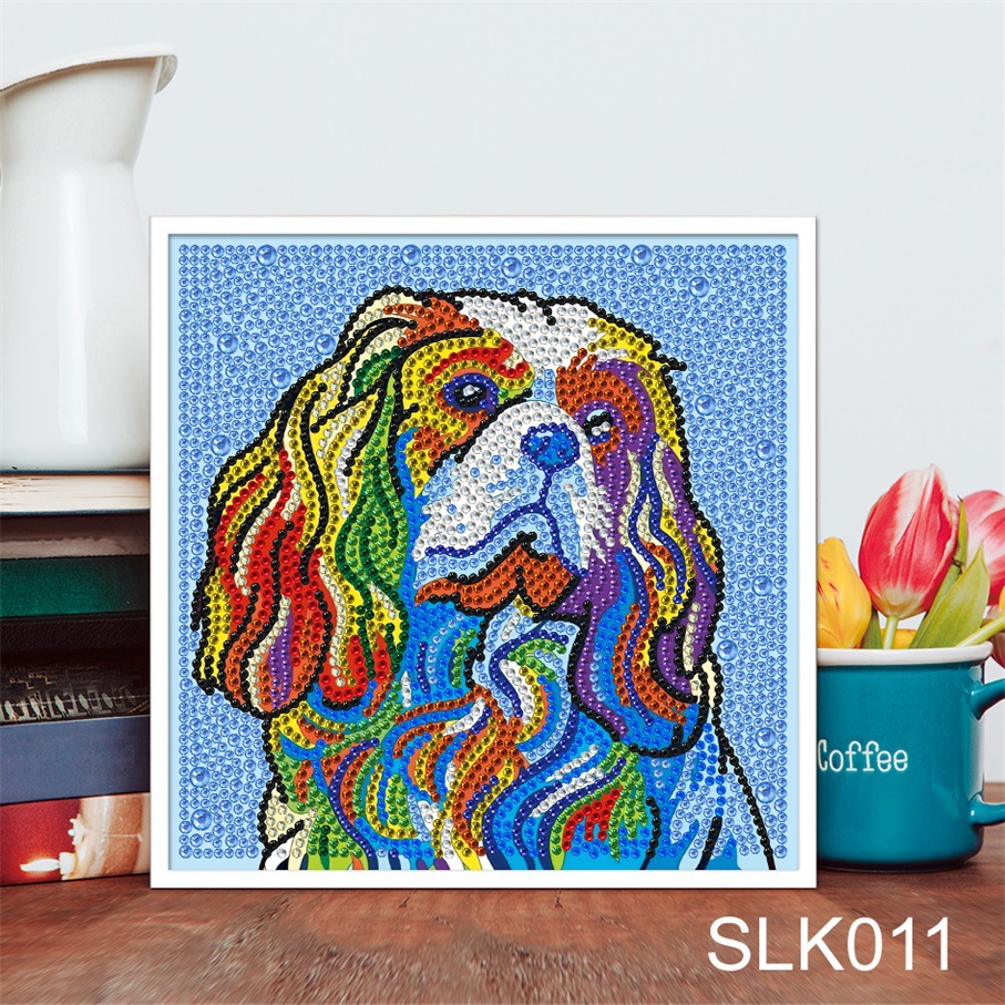 Pintura de diamantes alrededor de la pintura de diamantes de niños nuevos puntos de taladro DIY taladro completo 5D canasta de plástico hecha a mano tamaño de taladro