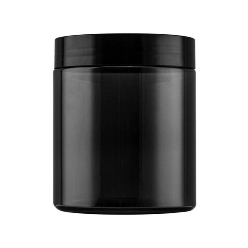 Factory PET plastic 250ml transparent black bottle cream jar face cream jar hand cream dividing bottle