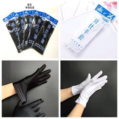 男性用の白い手袋を運転しています。