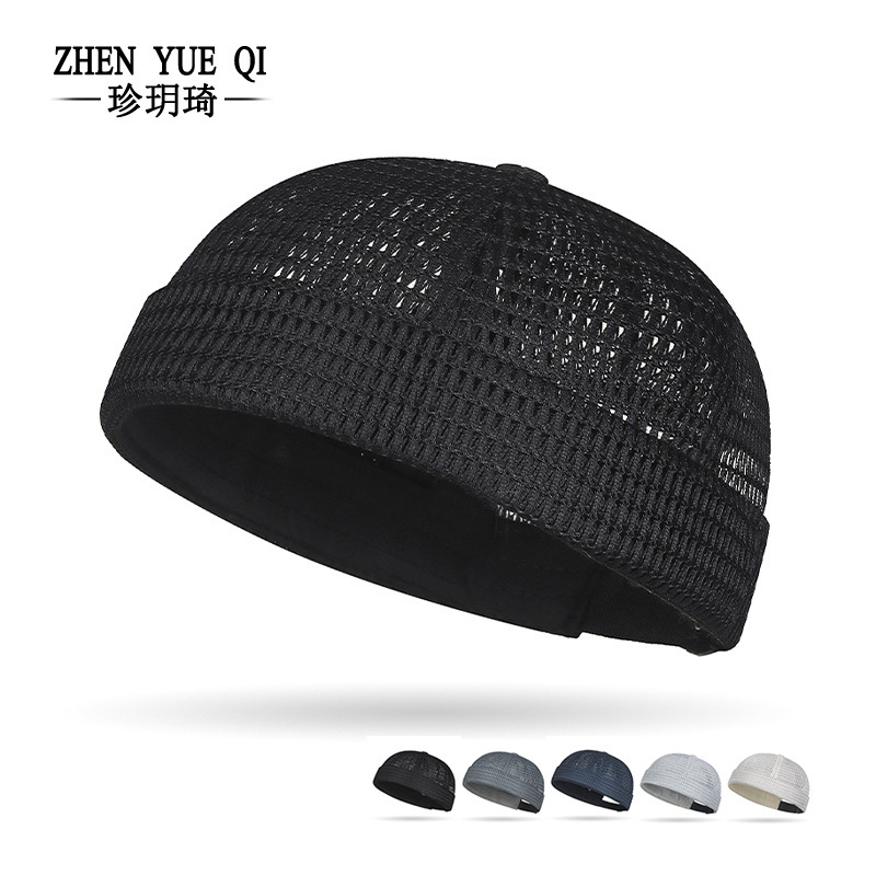Summer New Large Mesh Breathable Beanie Hat Adjustable Hip-hop Men and Women Yuppie landlord Tang Hat Cross-border