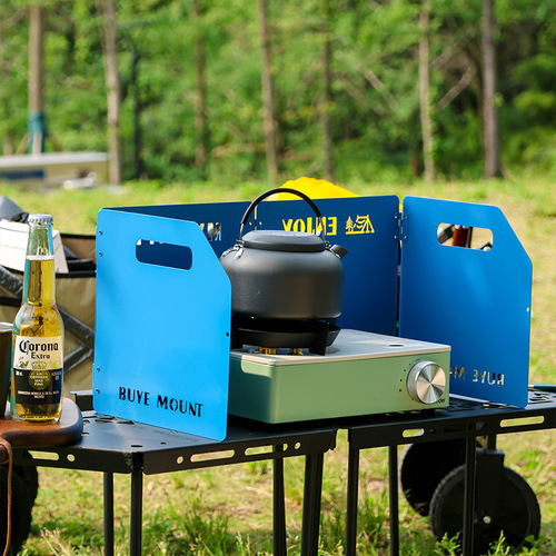 Outdoor cassette stove windshield gas stove stove folding windshield picnic camping equipment supplies stove head cover