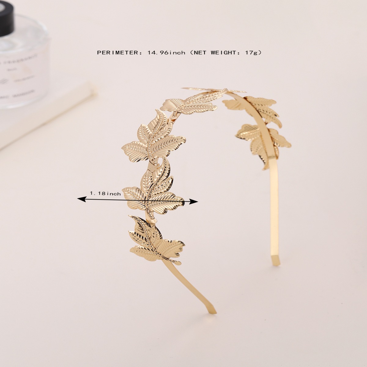 Europa y América nueva moda barroca hoja de oro tocado diadema nuevo comercio exterior diadema tocado simple decoración diadema