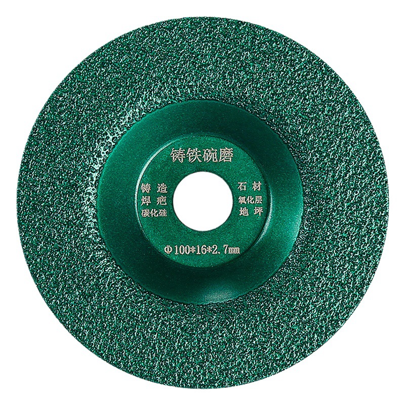 Disco de molienda de hierro fundido soldado herramienta de molienda de pulido de metal de fundición muela de diamante disco de molienda tipo tazón disco de molienda amoladora angular disco de molienda