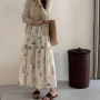 中长款新款碎花甜美半身裙