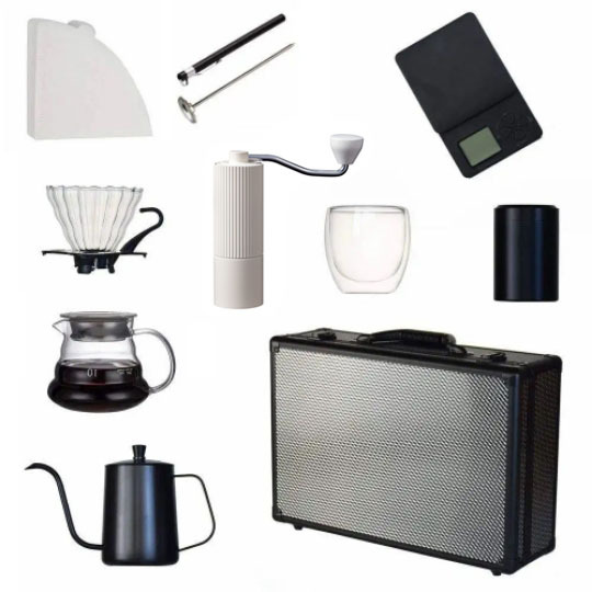 Viajes transfronterizos portátiles con básculas cajas de regalo cajas de regalo cafetera de café de preparación manual cajas de regalo cajas de café de preparación manual