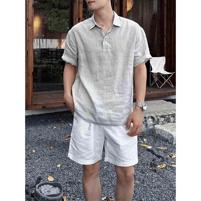 Old Money Style Linen Polo Shirt Short-Sleeved Men's Summer Lightweight Breathable Sun Protection Shirt Cool and Stylish High-End T-Shirt Top Old Money Style Linen Polo Shirt Short-Sleeved Men's Summer Lightweight Breathable Sun Protection Shirt Cool and Stylish High-End T-Shirt Top