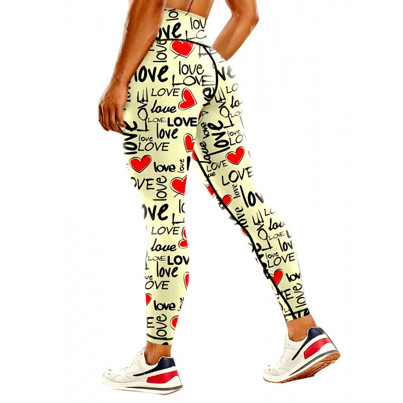Transfronterizos Europa y Estados Unidos impresa pantalon de calzado de calzado de mujer elevación de cadera apretada bottom diaria pantalones deportivos casuales 2026