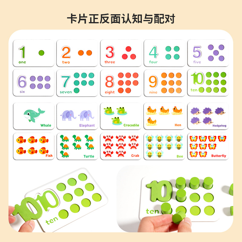 Cuenta de madera para la educación temprana rompecabezas matemáticas ilustración ayuda didáctica preescolar adición y sustracción juego de operación