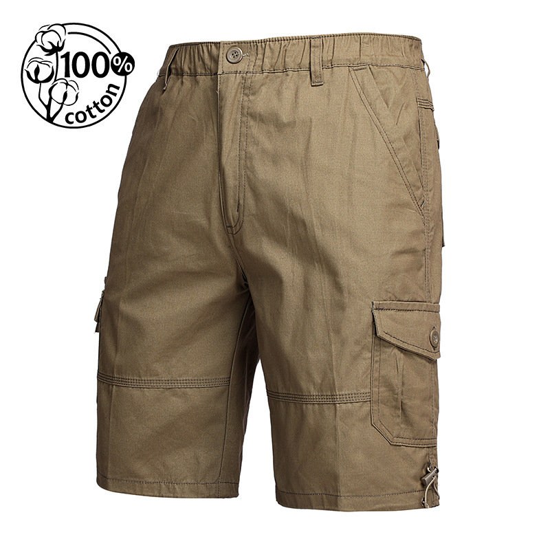 Comercio exterior al por mayor pantalones finos de verano de cinco puntos para hombres deportes de algodón puro para hombres pantalones casuales populares para hombres monos sueltos para hombres