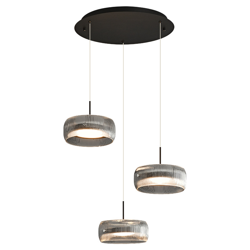 Lámpara del comedor minimalista italiana lámpara de vidrio redonda moderna lámpara de mesa minimalista lujosa luz de comedor de alto nivel 486L