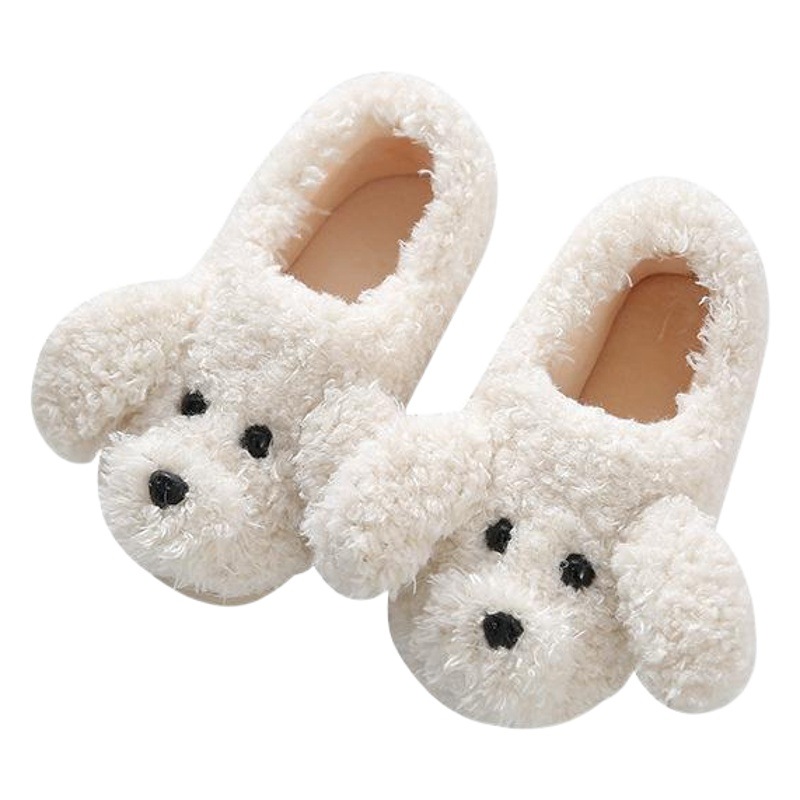 Invierno Internet Celebrity lindo perro felpa zapatos nuevos zapatos de confinamiento cálido interior pareja Zapatillas de algodón para las mujeres