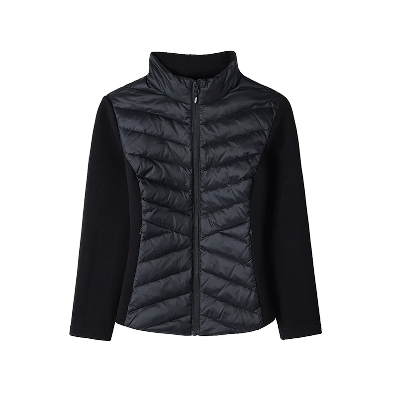 Элитная короткая демисезонная куртка на пуху, slim fit