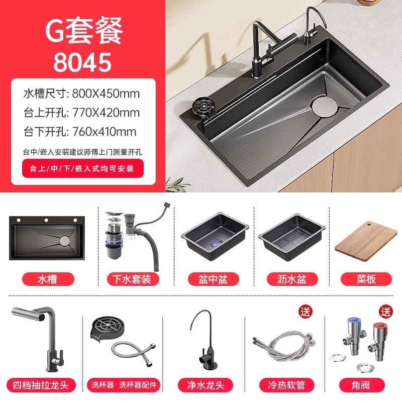 Fregadero Engrosado Panal para Cocina Acero Inoxidable 304 Monocubeta