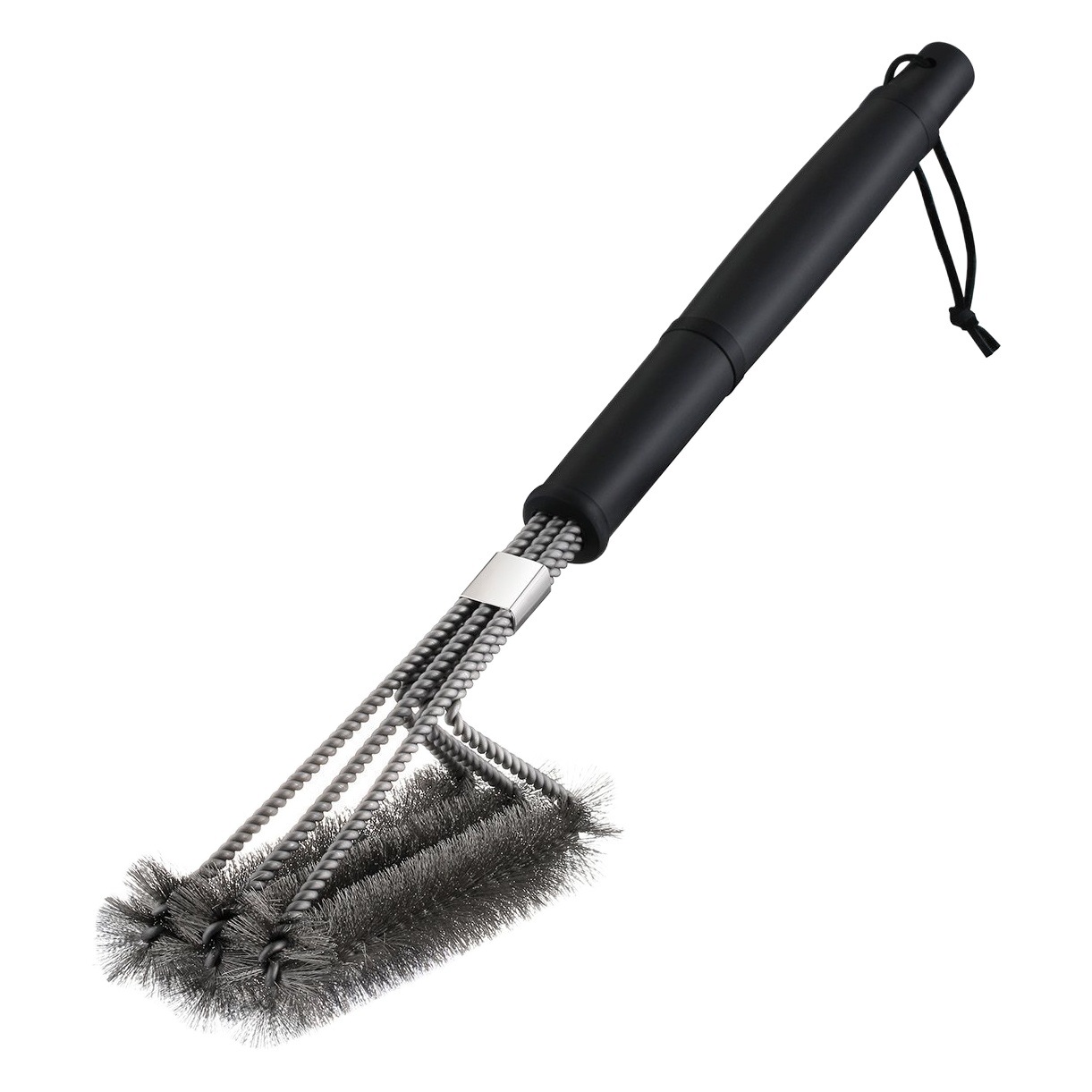 Amazon Venta caliente barbacoa cepillo 18 pulgadas de tres cabezas de alambre de acero horno cepillo de horno parrilla cepillo de limpieza en stock