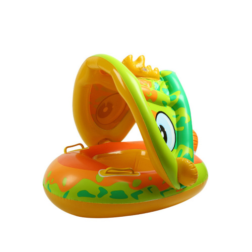ins cross-border infant seat ring water seat ring unicorn inflatable swimming ring with shade boat umbrella canopy yacht