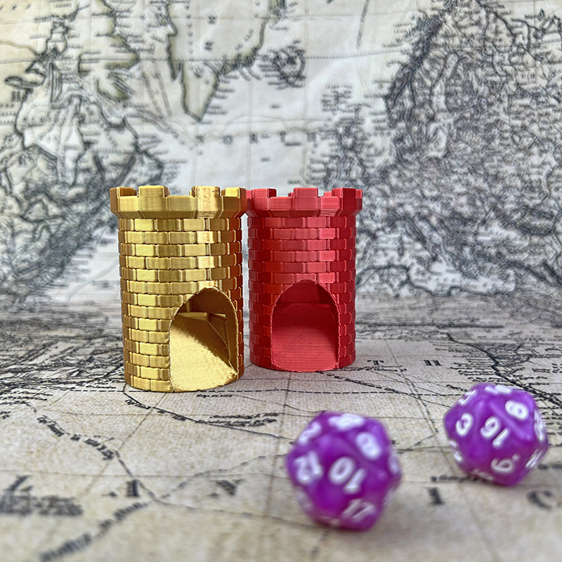 Medieval Mini Castle Dice Tower Dnd Dungeons & Dragons Retro Board...