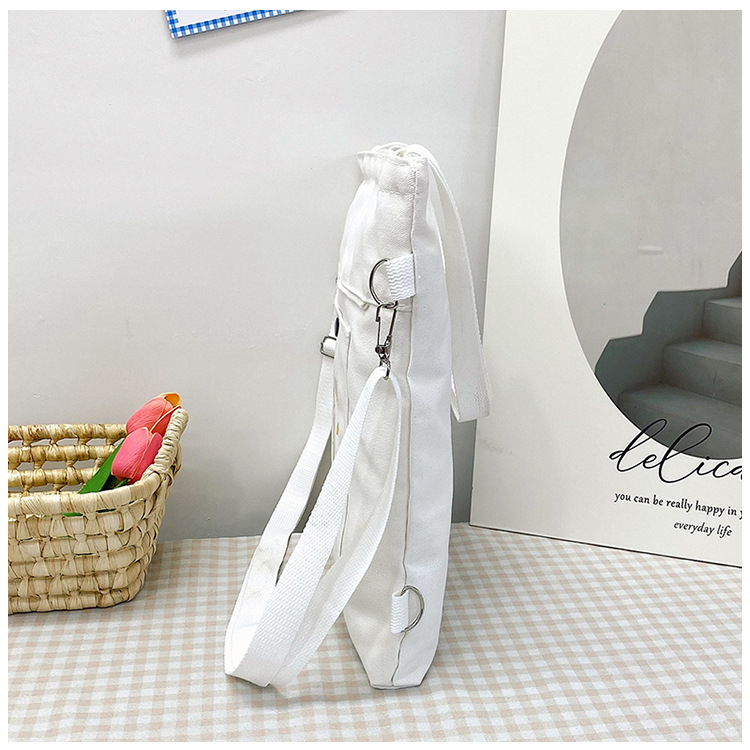 Wholesale of 2025 new cartoon casual canvas bags, large-capacity, fashionable and cute girl single-shoulder bags and tote crossbody bags undefined