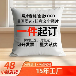 来图定制抱枕套可印logo广告大号抱枕套数码印花沙发靠垫枕套