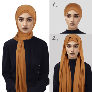 Pure Cotton Tube Cap Pure Cotton Tape Two-piece Set Modal Base Cap Modal Pure Cotton Long Scarf Two-piece Set Combination