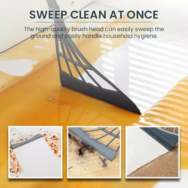 Broom Mop Wiper Magic Wiper Broom Rag Squeeze Silicone Mop Hair Sweeping Wiper