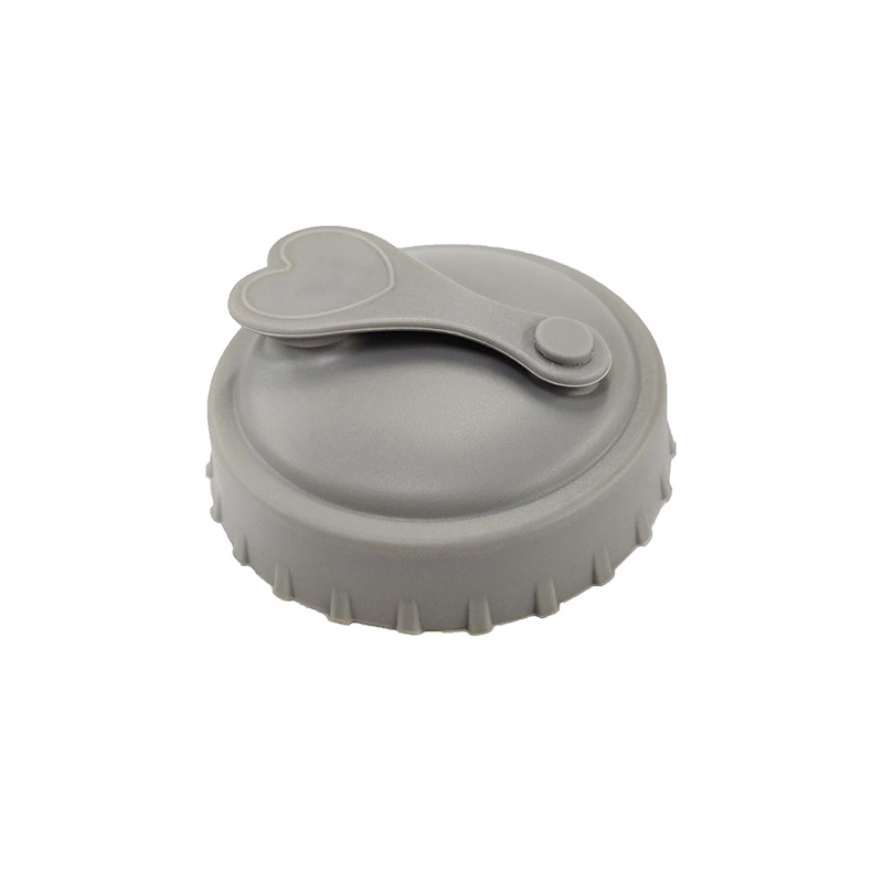 하트 모양 단추 그레이