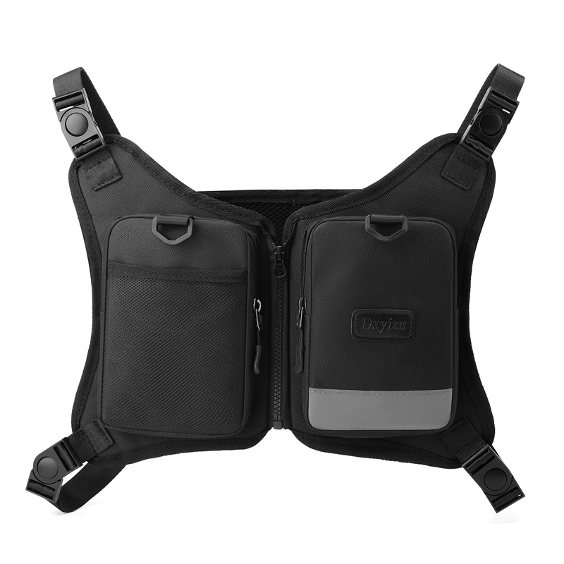 Comercio exterior al por mayor 2024 nuevo bolso de pecho táctico de nailon para hombres bolso de chaleco de ciclismo al aire libre mochila de viaje multifuncional