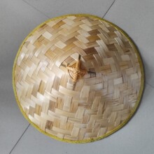 竹编斗笠儿童幼儿园研学DIY绘画彩绘帽子幼儿竹编帽遮阳